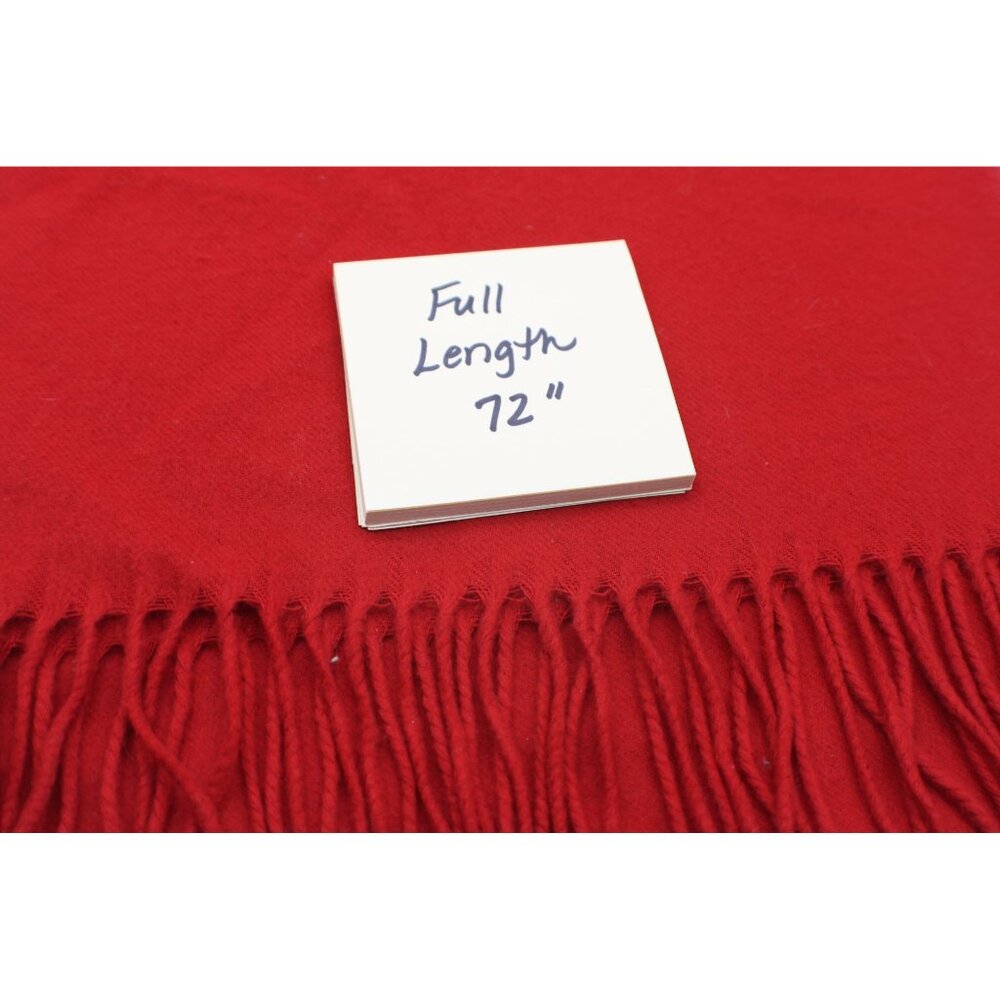 Isotoner Red Knit Mittens and Dillard Large Scarf Matching Set Lined Fleece Vtg - Picture 11 of 12